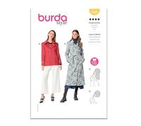 Burda Style Sewing Pattern B5984 - Patrón de costura para chaqueta y gabardina para mujer