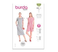 Burda Style Sewing Pattern B6004 - Patrón de costura para vestido y mono para mujer
