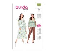 Burda Style Sewing Pattern B6023 - Patrón de costura para vestido y blusa para mujer