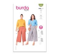 Burda Style Sewing Pattern B6035 - Patrón de costura para pantalones y culottes para mujer