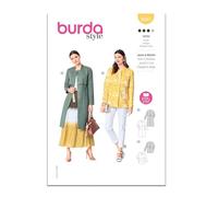 Burda Style Sewing Pattern B6041 - Patrón de costura para abrigo y chaqueta de mujer