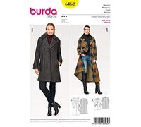 Burda Style Sewing Pattern B6462 - Patrón de Costura para Abrigo de Piel sintética para Mujer