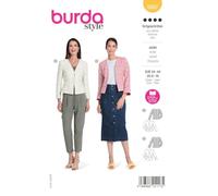burdastyle Patrones de costura 5897 - Patrón de costura para confeccionar chaqueta para mujer, tallas 34 a 44