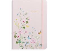 Burde Notizbuch Deluxe A5 Pink Meadow: Liniert, Gummiband-Verschluß.