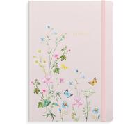 Burde Notizbuch Deluxe B5 Pink Meadow: Liniert, Gummiband-Verschluß.