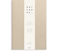 Burde Notizbuch Textil beige liniert A4: Edles Notizbuch eingebunden in feinen Leinen.