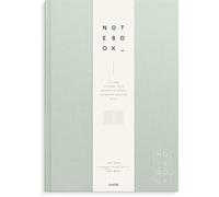 Burde Notizbuch Textil grün liniert A4: Edles Notizbuch eingebunden in feinen Leinen.