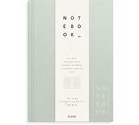 Burde Notizbuch Textil grün liniert A5: Edles Notizbuch eingebunden in feinen Leinen.