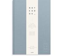 Burde Notizbuch Textil hellblau liniert A4: Edles Notizbuch eingebunden in feinen Leinen.