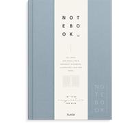 Burde Notizbuch Textil hellblau liniert A5: Edles Notizbuch eingebunden in feinen Leinen.