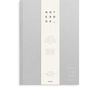 Burde Notizbuch Textil hellgrau liniert A4: Edles Notizbuch eingebunden in feinen Leinen.