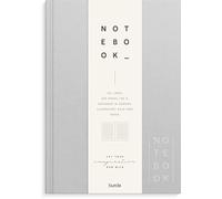 Burde Notizbuch Textil hellgrau liniert A5: Edles Notizbuch eingebunden in feinen Leinen.