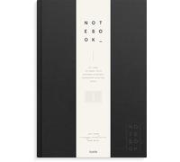 Burde Notizbuch Textil schwarz liniert A4: Edles Notizbuch eingebunden in feinen Leinen.