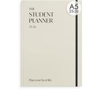 Burde Student Planner A5 Beige - Calendario Académico 2025/2026, Agenda Escolar con Planificador de Citas, Planificador Semanal Life Compass, 176 Páginas
