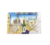 Burdeos Francia - Imán de recuerdo para nevera en 3D, hecho a mano, resina Burdeos, decoración para el hogar y la cocina