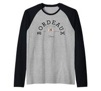 Burdeos Francia Souvenir, Bordeaux Gift Travel To France Camiseta Manga Raglan