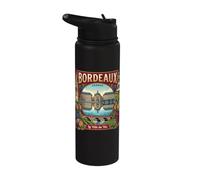 Burdeos Francia Viaje Souvenir City Gift Stainless Steel Insulated Water Bottle