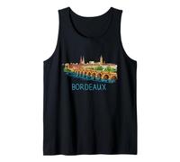 Burdeos Francia Viaje Souvenir Historic City Monumento Regalo Camiseta sin Mangas