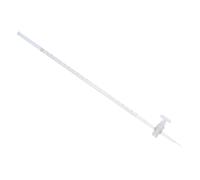 Buretas de vidrio, Bureta ácida 10ml/25ml vidrio de borosilicato marrón transparente for valoración(Transparent,25ml)