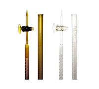 Buretas de vidrio, Bureta de vidrio borosilicato clase A, llave paso PTFE, valoración multicolor, 10-100 ml(50ml White acidic burette)