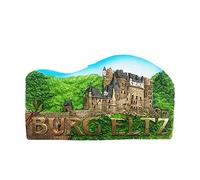Burg Eltz Alemania 3D imán de nevera regalo de recuerdo, resina hecha a mano Burg Eltz refrigerador imán hogar y cocina decoración colección
