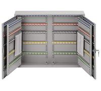 Burg-Wachter KC400HL Gabinetes de doble puerta resistentes, 400 ganchos para llaves, color gris