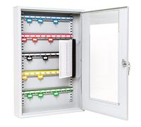 Burg Wachter KC50HD - Armario de 50 Ganchos con Ventana de plexiglás para una fácil comprobación Visual, rieles de hoo Ajustables, Tabla de identificación de Etiquetas. Cerradura Segura con 2 Llaves.