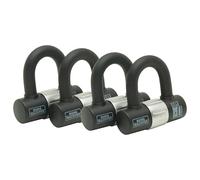 Burg Wächter 100D Quadra se vende seguro con llave dorada igual U Lock Quad Pack, negro