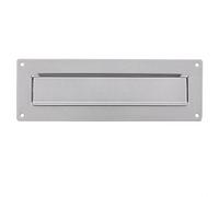 Burg-Wächter Porta 796 Si Bocacartas con Placa para Nombre, Plateado, Estrecho