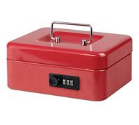 Burg-Wächter 5020 - Caja de caudales con cerradura de combinación y compartimento para dinero duro, chapa de acero, código 5020, color rojo