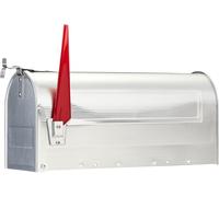 BURG-WÄCHTER Buzón americano, U.S. Mailbox con bandera abatible sin placa para nombre, Aluminio, US-Box 892 ALU