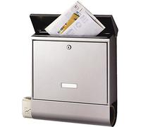 Burg-WÄCHTER Buzón con Compartimento para periódicos y Placa para Nombre, Acero Inoxidable, Apertura de inserción DIN C4, 2 Llaves, AMZ 2500 NI