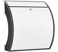 BURG-WÄCHTER Buzón, TURN 4941, Antracita/Blanco, Plástico sólido, Tope de apertura, Formato de inserción A4, Incl. 2 Llaves