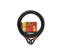 BURG-WÄCHTER Cable de seguridad con argollas, Cable de acero revestido (sin candado), Seguridad para muebles de jardín, Bicicleta, Motocicleta, 750 500, Negro, 5 m