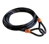 BURG-WÄCHTER Cable de seguridad con argollas, Cable de acero revestido (sin candado), Seguridad para muebles de jardín, Bicicleta, Motocicleta, 750 500, Negro, 5 m