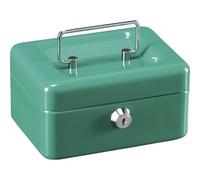 Burg-Wächter Caja de efectivo con cierre para llaves y monedas, pequeña, chapa de acero, Money 5015, verde turquesa