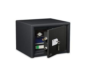 BURG-WÄCHTER Caja fuerte con llave, Combi-Line, Nivel de seguridad S2, Protección antincendios LFS 30 P, Probada por VdS, 27 l, 55 kg, CL 420 K, Negro