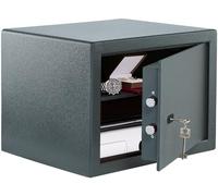 BURG-WÄCHTER - Caja fuerte para muebles con llave, incluye estante, fijación a la pared y al suelo, 40,3 L, 19,2 kg, Pure Safe PS 130 K, antracita