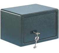 BURG-WÄCHTER - Caja fuerte para muebles con llave, incluye estante, fijación a la pared y al suelo, 6,7 L, 7 kg, Pure-Safe PS 110 K, antracita
