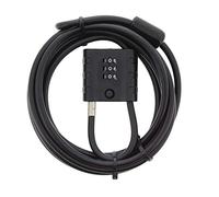 BURG-WÄCHTER Candado de cable con cerradura de combinación, Candado cuerda para bicicleta, Moto, Patinete eléctrico, Muebles de jardín, 725 300 Snap+Lock, Negro, 3 m
