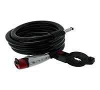 Burg-Wächter Candado para bicicleta con llave, candado en espiral 1550 150 con soporte, dispositivo antirrobo, candado de cable de acero candado de cable, 150 cm de largo, ø 15 mm, colores surtidos