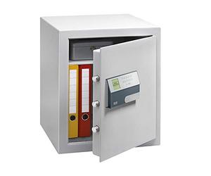 Burg Wächter City Line - Caja fuerte para muebles (con cerradura electrónica, nivel de seguridad B, protección contra incendios, DIN 4102-A1, C 340 E, 45,3 L, 50 kg, 528 x 435 x 382 cm, con cerradura