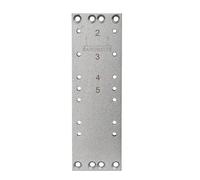 BURG-WÄCHTER Placa de montaje para cierrapuertas TS 2500, chapa perforada de acero, placa de fijación estable para fácil montaje, accesorios para cierrapuertas, TZB 2535, plata