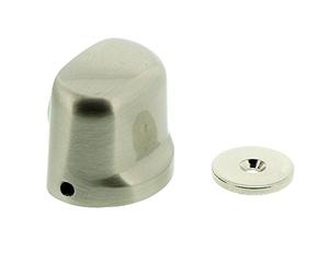 BURG-WÄCHTER Tope de puertas magnético TBM 2430 Ni SB, Aspecto de acero inoxidable, Material de fijación incluido