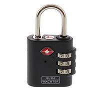 Burg-Wächter 77/30 TSA 77 30 SB-Candado de Seguridad (3,5 mm de Grosor, 3 Rodillos numéricos), Negro, Normal