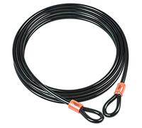 Burg-Wächter Unisex's 750 1000 - Cable de Acero Trenzado con Revestimiento de Vinilo, Color Negro, 10 mm x 10 m