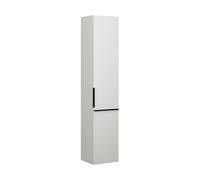 burgbad Eqio armario alto 1 puerta, inclinación 1 lavandería, bisagra puerta derecha, 1760x350x320mm, HSRF035RF6582G0252, Color: Blanco mate / Blanco mate, tirador negro mate G0252