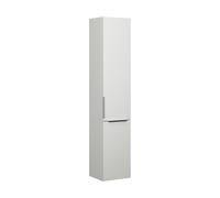 burgbad Eqio armario alto 1 puerta, inclinación 1 lavandería, bisagra puerta derecha, 1760x350x320mm, HSRF035RF6582G0146, Color: Blanco mate / Blanco mate, mango cromado G0146