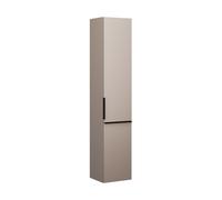 burgbad Eqio armario alto 1 puerta, inclinación 1 lavandería, bisagra puerta derecha, 1760x350x320mm, HSRF035RF6583G0252, Color: Gris claro mate / Gris claro mate, tirador negro mate G0252