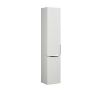 burgbad Eqio armario alto 1 puerta, inclinación 1 lavandería, bisagra puerta izquierda, 1760x350x320mm, HSRF035LF6582G0146, Color: Blanco mate / Blanco mate, mango cromado G0146